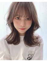 アリスバイアフロート 自由が丘(ALICe by AFLOAT)&nbsp;ミディくびれ（小顔オリーブカラーハイライトカラー）