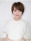 ひし形ショート　ミルクティーアッシュ