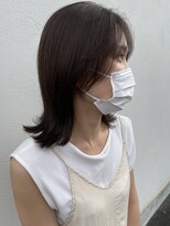 ジュエ ヘアー デザイン(Jue hair design)&nbsp;顔まわりカット×暗髪透明感カラー