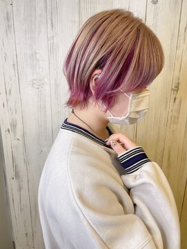 ルク(Luc.) アンブレラ×ベージュ×ピンク