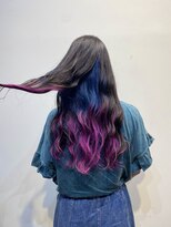 シズク(sizuk)&nbsp;＊青～ピンクの2色インナーカラー＊