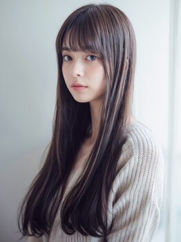 ミュウ(MYU)の写真/汗や湿気に強く、一日まとまりの良い髪を実現！まっすぐ過ぎないナチュラルな仕上がりで朝のセットも簡単◎