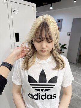 ペレ 栄店(PELE) 前髪/アンブレラカラー/こなれミディ/イメチェン/ウェーブパーマ