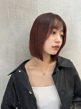 ロンド パルティール 大宮(Lond partir) ウェーブミディアムメルティカラー×ブリーチなしボブ韓国[大宮]