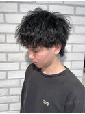 波巻きパーマ