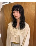黒髪パーマ