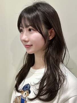 ライン(LINE) 韓国風/レイヤー/小顔/前髪カット/髪質改善/グレージュ/透明感