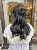ハーフアップ/ヘアセット/ヘアアレンジ/結婚式ヘア