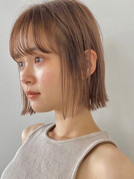 ノイカーム(noi Calm) 髪質改善トリートメントミルクティーベージュカラーくびれヘア