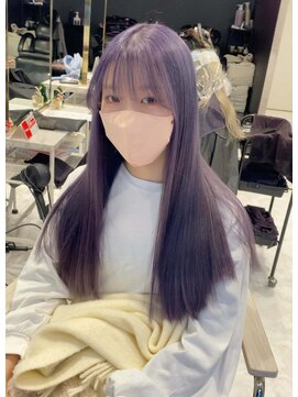 ワンズオゼ 渋谷(ONE's oze) ハイトーン/ダブルカラー/クラゲヘアー/オリーブグレー/小顔/