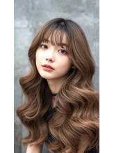 TMJ&nbsp;熊本韓国レイヤーロングヘア×コテ巻きパーマ×小顔カット