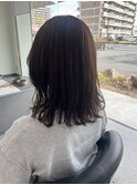 ボブ　顔まわりレイヤー　大人女子透明感カラー