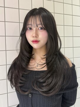 ルームバイシー 新宿(Loom. by Sea) □伸ばしかけヘア×ブリーチなしカラー ［髪質改善］