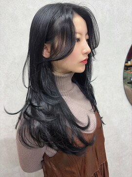 エイム(AiM) レイヤーカット/ハイレイヤー/ブルーブラック/透明感カラー