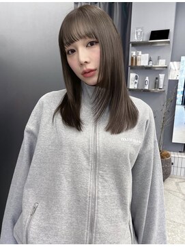 ペレ 栄 アネックス(PELE栄ANNEX) ピンクベージュ/アンブレラカラー/クールショート/前髪/栄