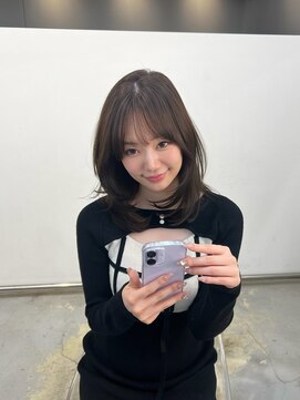 ノク 横浜(nok) ミディアムレイヤー/大人可愛い/マロンブラウン_ミルクティ