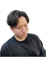 ウエストサイドカットクラブ(West Side Cut Club)&nbsp;ブラックピンパーマで作る　パートスタイルウェーブ