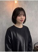 顔まわりにこだわったボブ