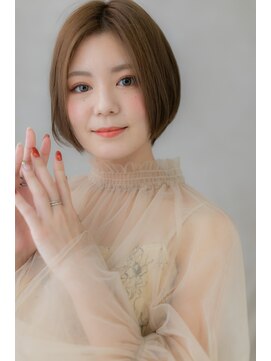 カバーヘア 上尾西口店(COVER HAIR) カーキベージュ切りっぱなしひし形グラボブZ上尾20代30代40代