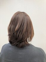 クオリス 上福岡店(QUALIS)&nbsp;小顔/ひし形/ミディアム/暖色系/白髪染め/40代50代/レイヤー