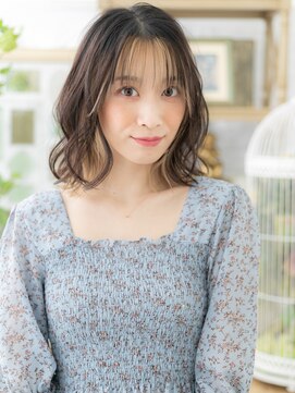 カバーヘア ブリス 川口(COVER HAIR bliss) 韓国風インナーカラー大人ハイライトロブヘアa川口20代30代40代