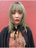マッシュウルフ　ボブウルフ　ミディアムレイヤー