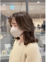 ヘアーズギャラリー なんば高島屋店(Hair's Gallery)&nbsp;外ハネミディアム/ブラウンベージュ３０代、４０代、５０代