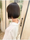 ぱつっとボブ　ぷつっとボブ　縮毛矯正　酸性ストレート