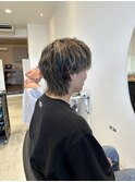 黒髪/グレーベージュ/レイヤーロング/前髪パーマ/宇都宮