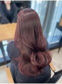 ブリーチなしチェリーピンク×レイヤーカット 学割U24