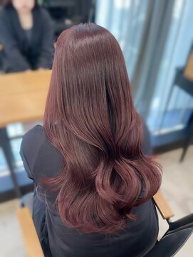 アリュウル 表参道(ALLURE) ブリーチなしチェリーピンク×レイヤーカット 学割U24