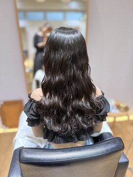 ジェノ(JENO by apish) カール/セミディ/シアーカラー/ダークアッシュ/なみまきパーマ