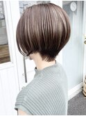 ショートカット×ひし形ショートボブ×前髪あり20代30代40代
