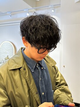 アレアル 広島並木通り店(ALEAR) メンズマッシュ/波巻きパーマ/緩めパーマ