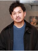 クセ毛風パーマ ニュアンスパーマ 30代40代 眉カット