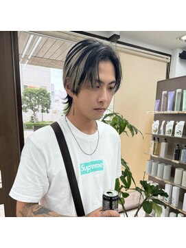 ノア(NOA by KENJE) デザインカラー ホワイトブロンド×ブラック