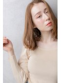 透明感アプリコットオレンジかきあげミディアム313X上尾20代30代