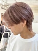 ハイライトカラーミルクティーベージュレイヤーカット