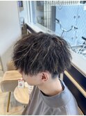 ハイライトカラー/スパイキーショート/ブルーブラック/南越谷