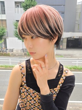 バイエイト(X８) 【皆の心惹く】アンブレラピンクベージュ×マッシュ　『小川』