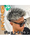 短髪/白金メッシュ
