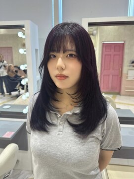 リー 梅田(Lee) miyuu/ラベンダーカラー/韓国風レイヤー