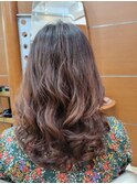 コテ巻き風パーマ