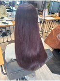 深みパープルボルドー×髪質改善