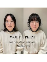 エノウ(enow)&nbsp;ショートウルフ ×パーマ enow赤坂