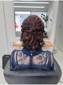 肩につかないボブヘアのゆるふわハーフアップ【清板】