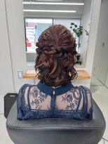バルべス トーキョー(BARBES TOKYO)&nbsp;肩につかないボブヘアのゆるふわハーフアップ【清板】