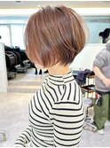 ハイトーンショート/30代/40代/大人ショート面長丸顔【荒砂】