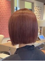 アース いわき店(HAIR&MAKE EARTH)&nbsp;ピンクブラウンの艶感コンパクトボブ