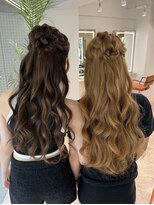 エクステ/シールエクステ専門店/梅田/ヘアセット/ヘアアレンジ/LANDS ANNEX  エクステ&nbsp;【ヘアセット】ハーフお団子/双子ヘア／梅田駅